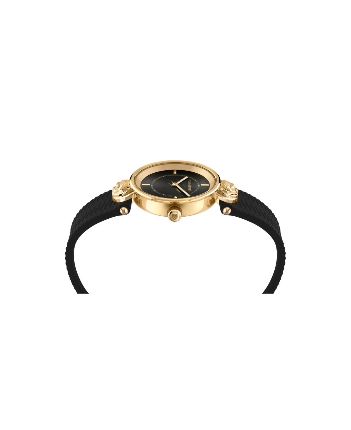 Plein Sport Womens Supernova Two Hand Quartz Black Silicone 34mm In Black