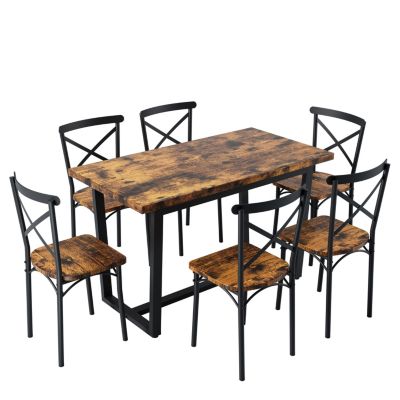Streamdale 7-Piece Dining Set for Kitchen and Living Room
