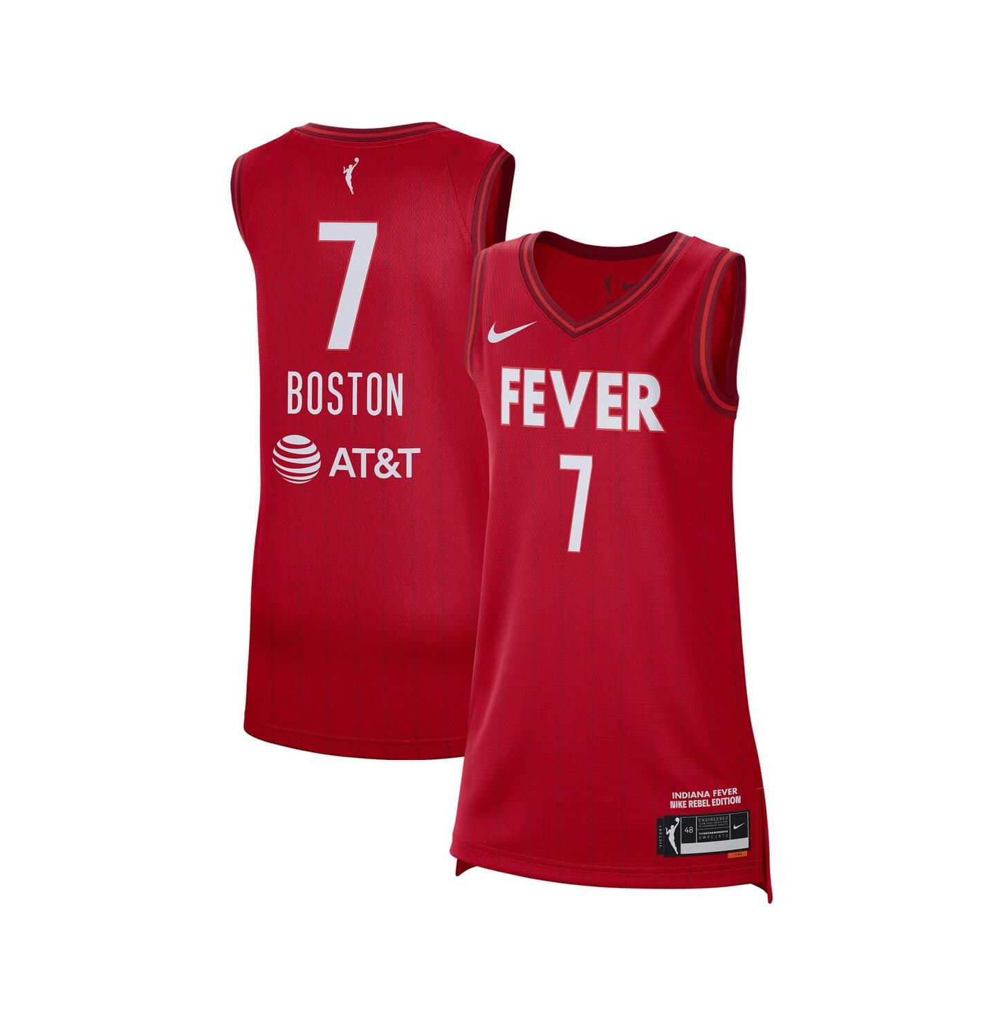 Топ Nike Aliyah Boston Red Indiana Fever Rebel Edition Player Jersey — фото 1
