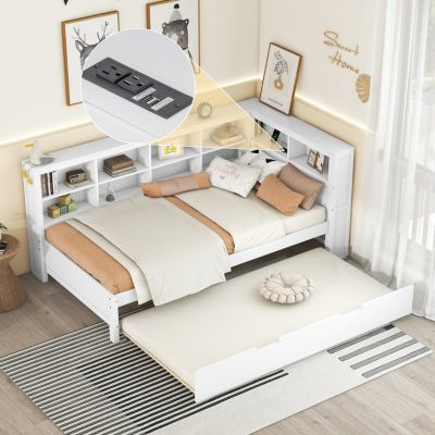 Twin Daybed with Trundle, Storage, & USB Ports