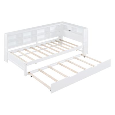 Twin Daybed with Trundle, Storage, & USB Ports
