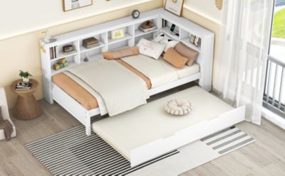 Twin Daybed with Trundle, Storage, & USB Ports