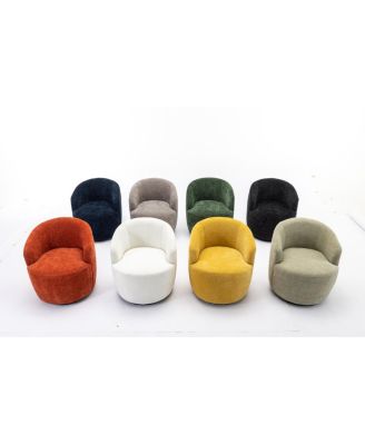 Streamdale Swivel Accent Armchair in Light Green Chenille Fabric