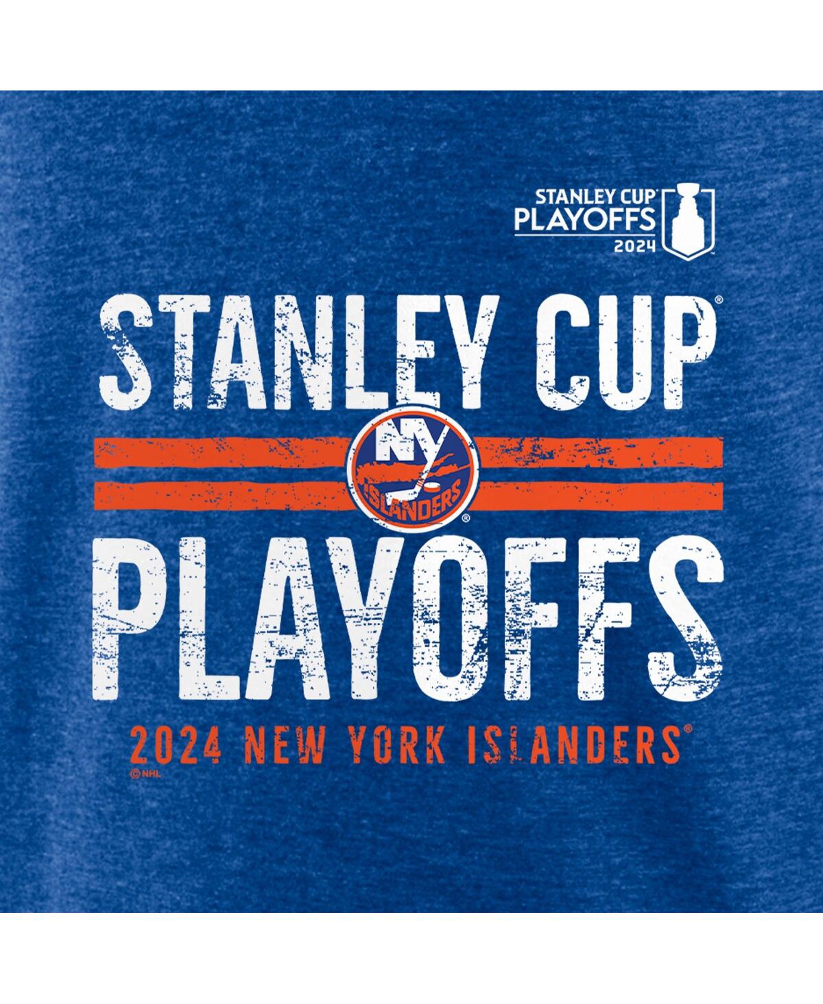 Fanatics Men's Heather Royal New York Islanders 2024 Stanley Cup Playoffs Crossbar Tri-blend T-shirt In Heather Royal