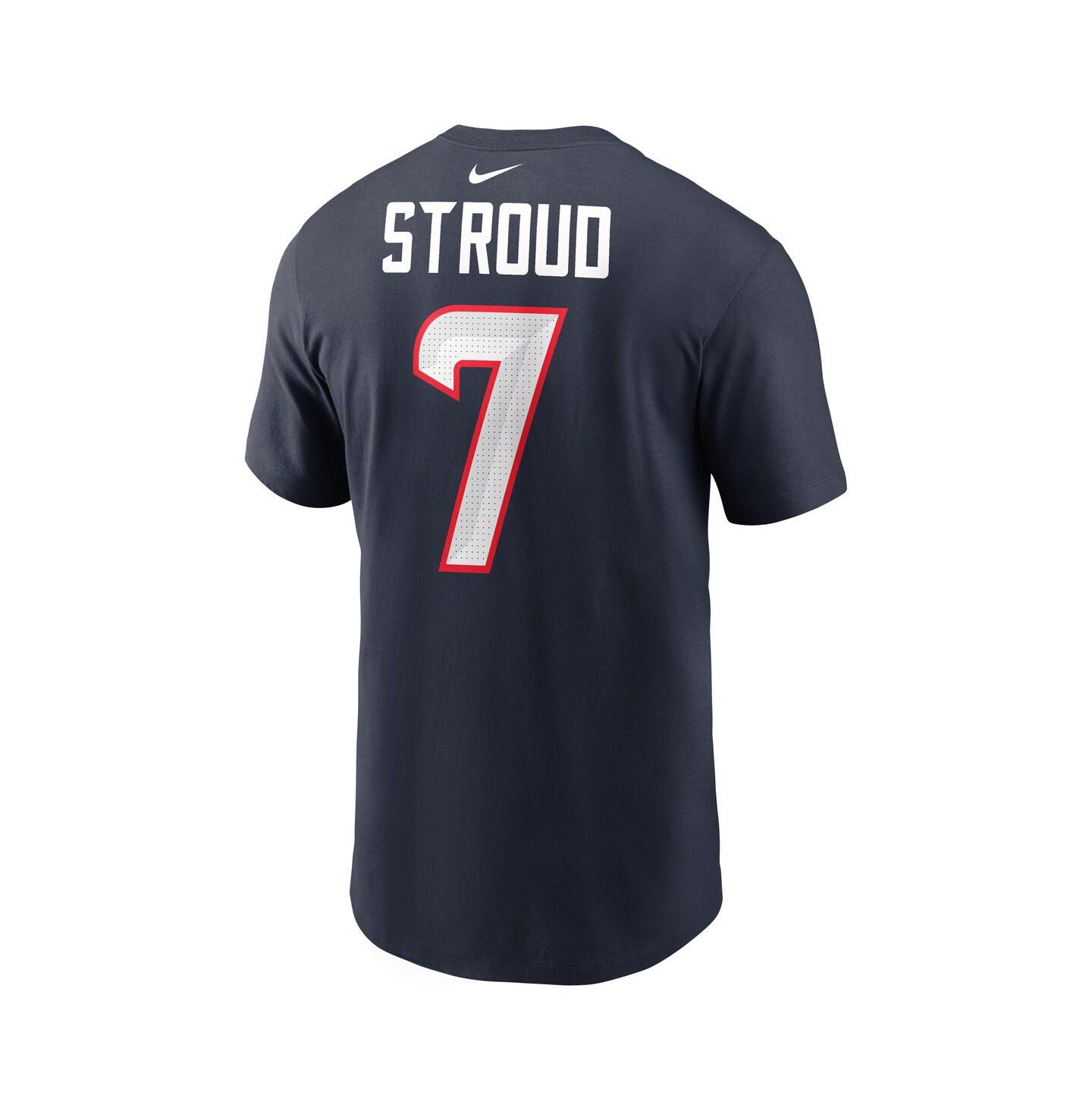 Мужская футболка Nike C.J. Stroud Red Houston Texans Player Name & Number, цвет: Тёмно-синий — фото 3