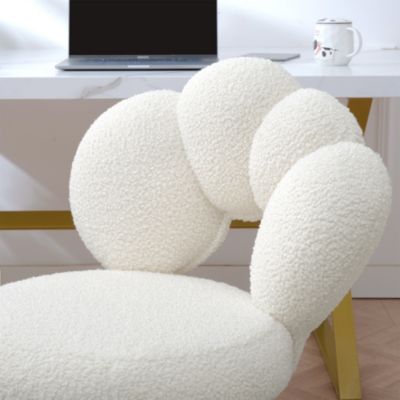 Teddy Fabric Swivel Chair with Height Adjustment