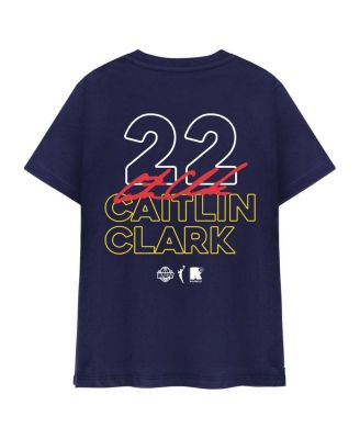 Men's and Women's Caitlin Clark Navy Indiana Fever Player Signature T-Shirt