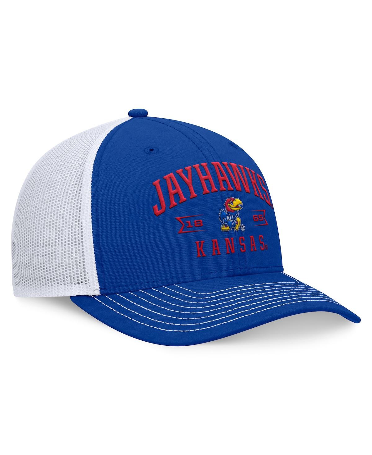 Top Of The World Men's Royal Kansas Jayhawks Carson Trucker Adjustable Hat In Royal