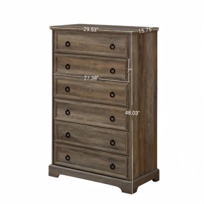 6-Drawer Dresser for Bedroom, Closet & Living Room Storage