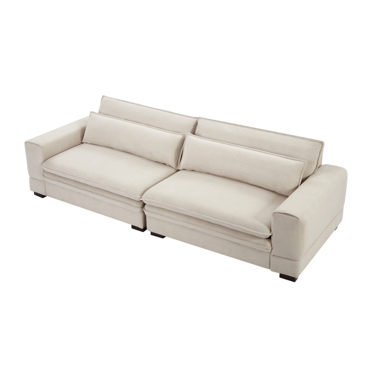 Streamdale Furniture Modern Beige Upholstered Sofa for Multiple Spaces