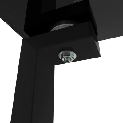 Streamdale Black Glass 2-Layer Tea Table Set