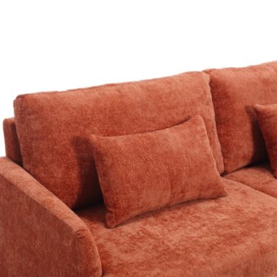 Modern Chenille 2-Seat Loveseat