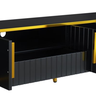 Streamdale 85" TV Stand with Open Storage, Cabinets & Drawers