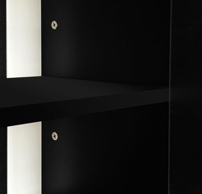 Streamdale High Gloss White TV Stand with Electric Fireplace