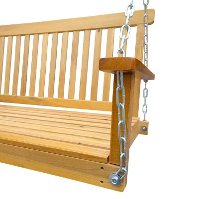 Streamdale Teak Wood Swing Bench for Outdoor Spaces