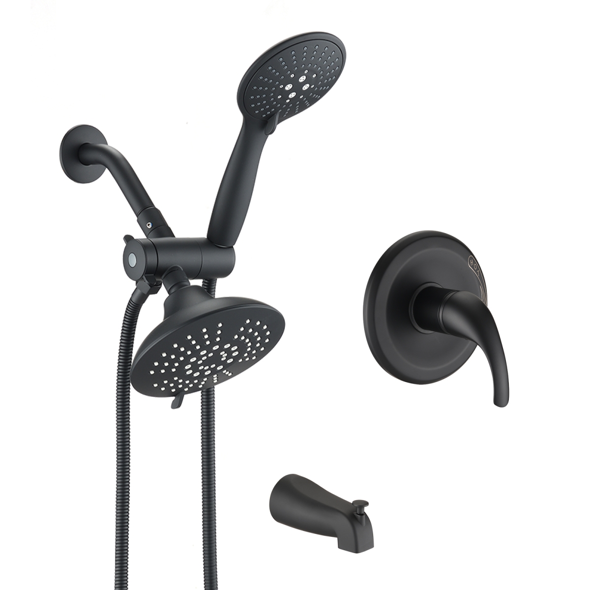 Streamdale Furniture Classic Single Handle 7 Function Rain Shower Head With Handheld Shower With Tub Spout