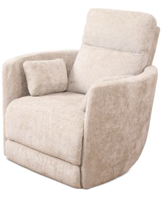 Gardley 38" Fabric Power Swivel Recliner, Created for Macy's