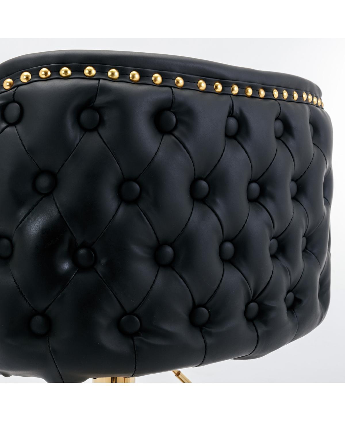 Simplie Fun Adjustable Swivel Bar Stools, Set of 2, Black