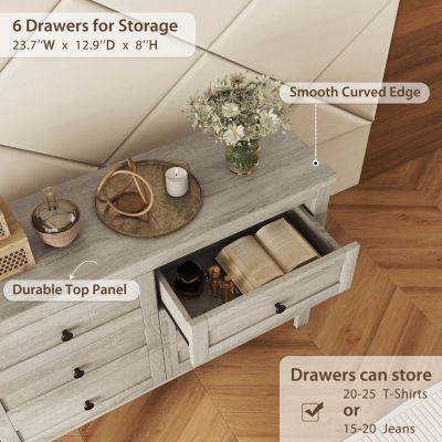 6 Drawers Farmhouse Dresser