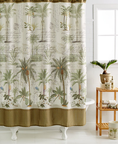 Avanti Colony Palm Shower Curtain Bathroom Accessories
