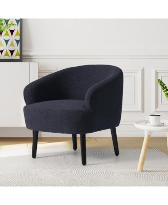 29" Wide Mid Century Modern Club Barrel Accent Armchair