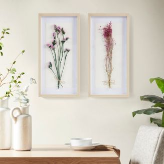 Streamdale Furniture Avant Garden Dried Flower 2-Piece Shadow Box Wall Decor Set - Macy's