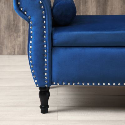 Luxurious Velvet Sofa Stool with Storage