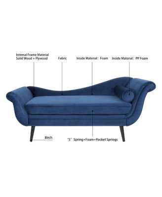 Chaise Lounge With Scroll Arm