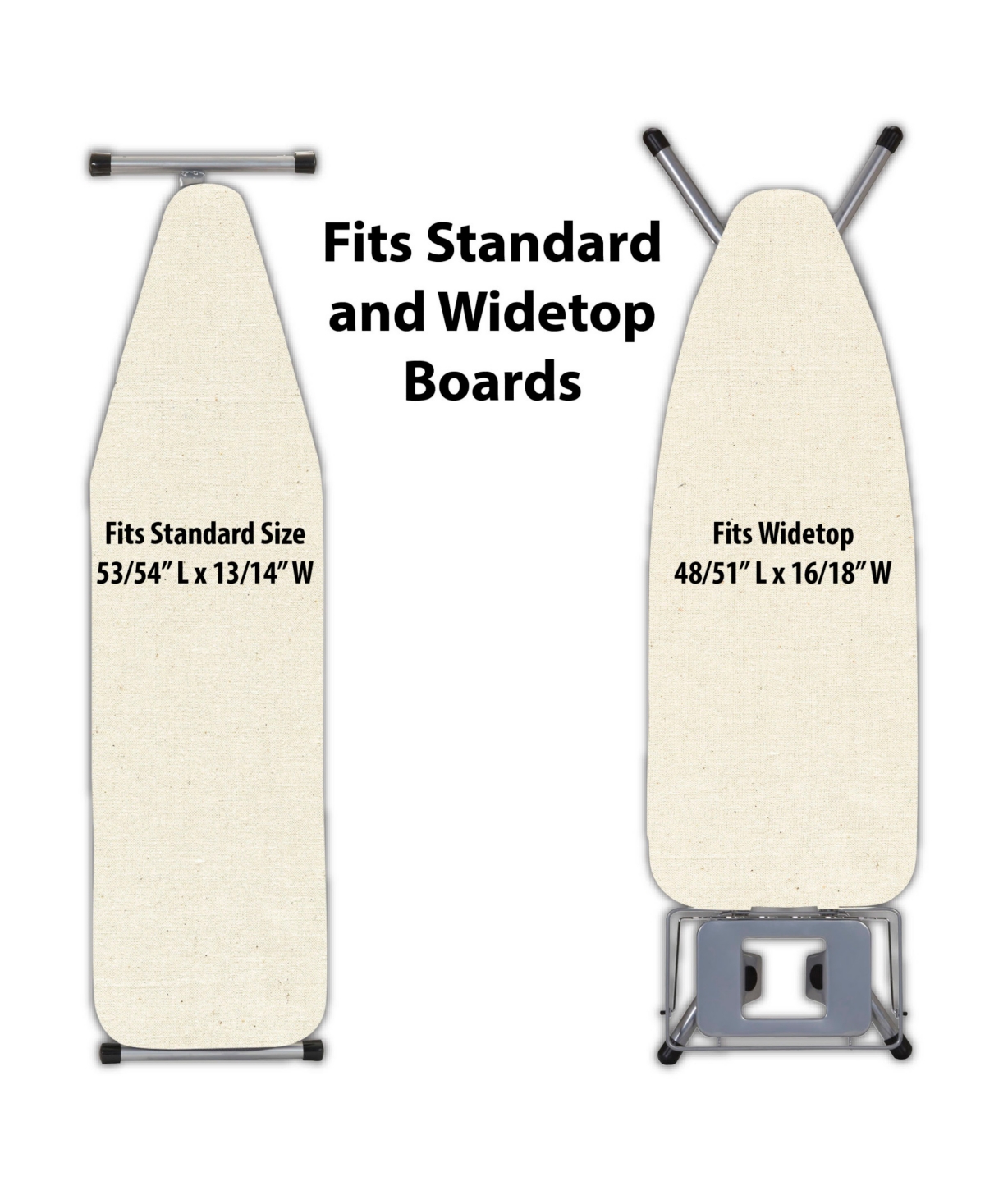 Household Essentials Universal Ironing Board Cover and Pad, Beige