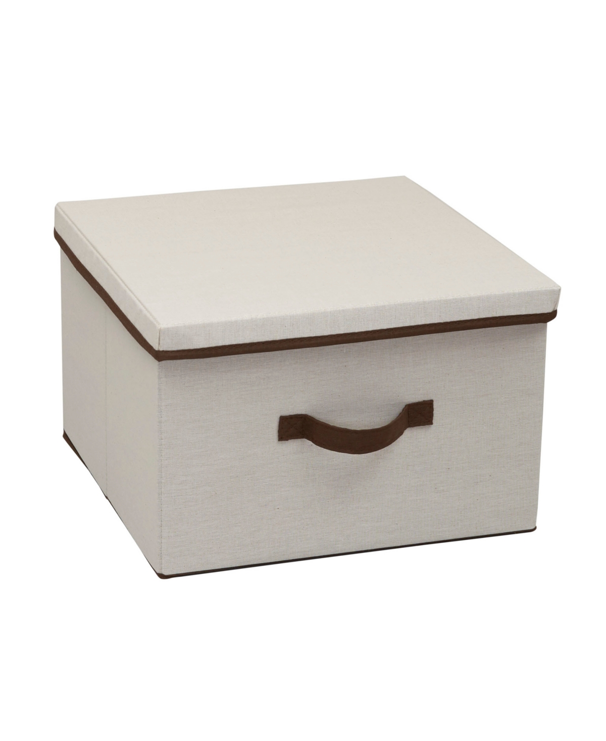 Household Essentials Square Storage Box With Lid In Cream