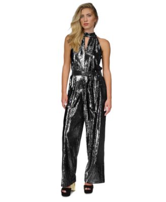 Michael Kors - Women's Sequined Halter Jumpsuit