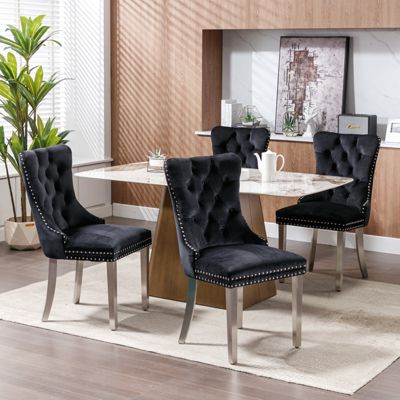 Simplie Fun Nikki Collection Modern, High-End Tufted Solid Wood Contemporary Velvet Upholstered Dining