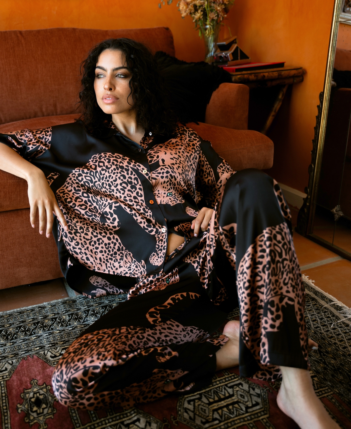 Midnight Bakery Women's Lilith 2-Pc. Satin Pajamas Set