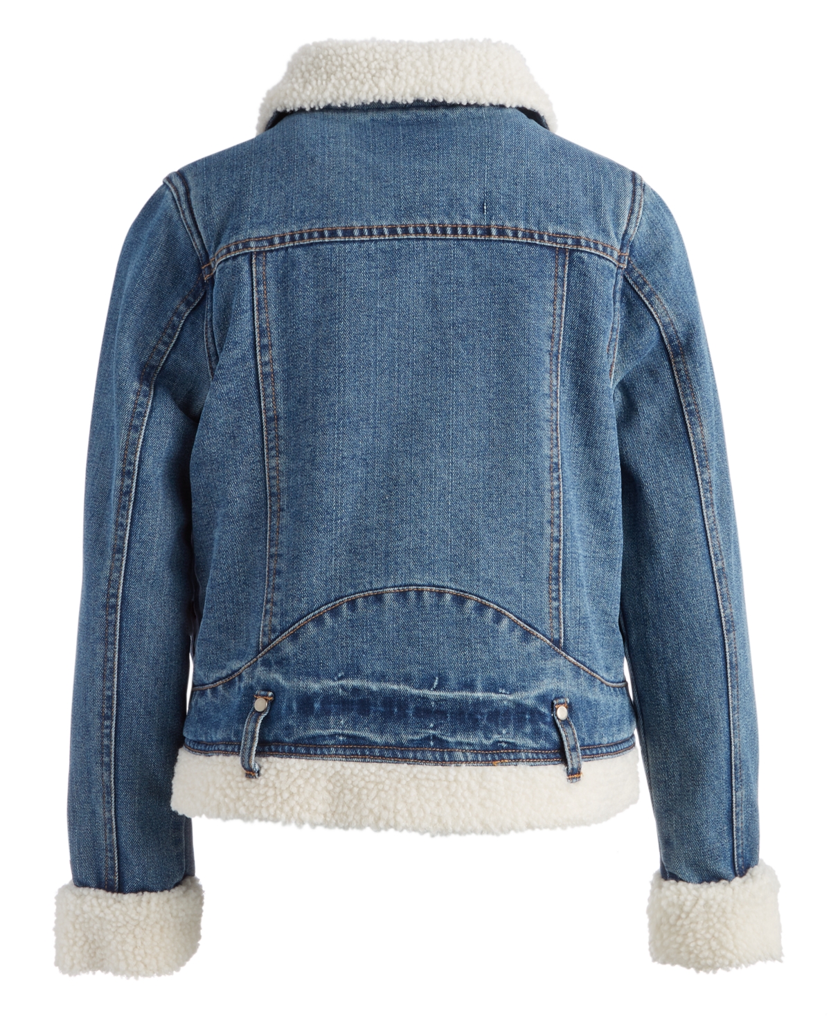 Jou Jou Little & Big Girls Faux-Sherpa-Lining Denim Jacket