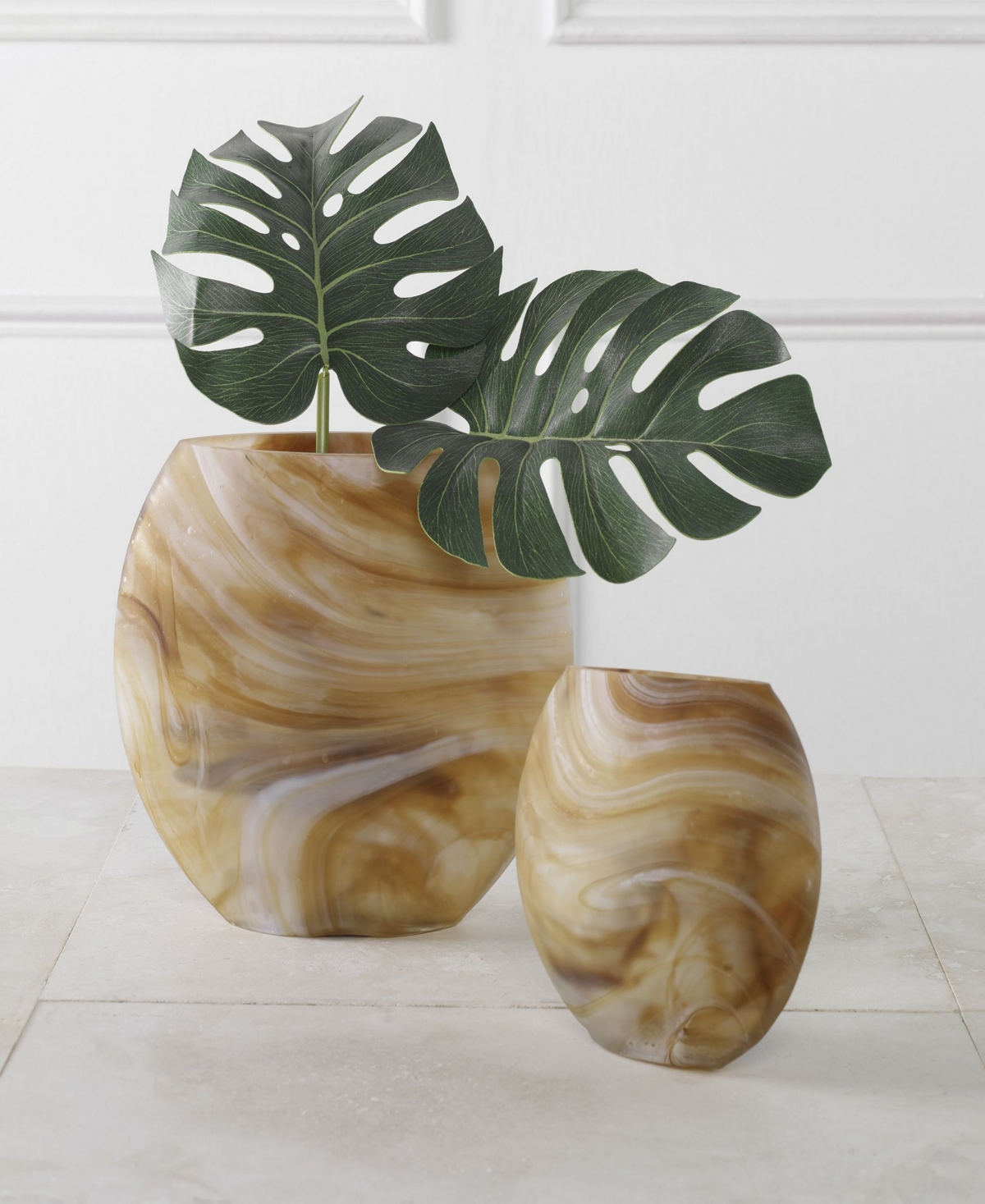 Uttermost Fusion Vases, Set Of 2 In Brown