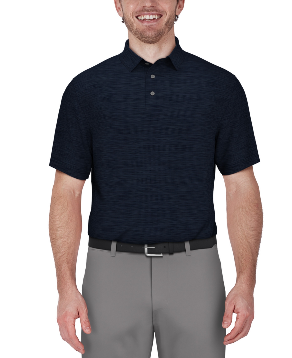 Men's Jasper Airflux Short Sleeve Performance Polo Shirt - Peacoat Ht