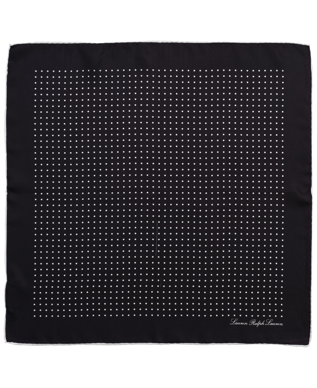 Shop Ralph Lauren Core Dot Square Scarf In Black