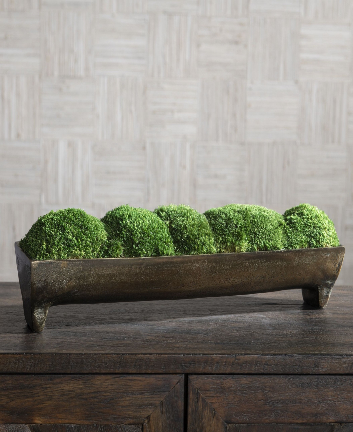 Uttermost Canal Moss, Small Centerpiece In Green