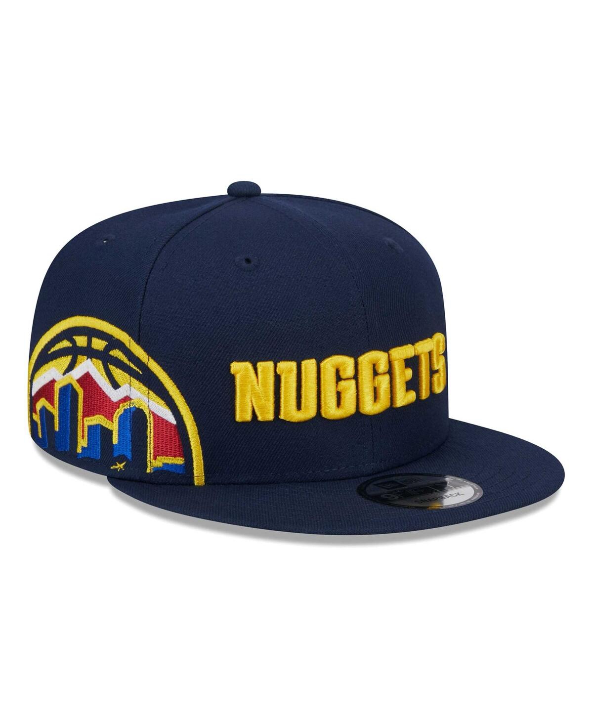 NEW ERA MEN'S NAVY DENVER NUGGETS SIDE LOGO 9FIFTY SNAPBACK HAT 