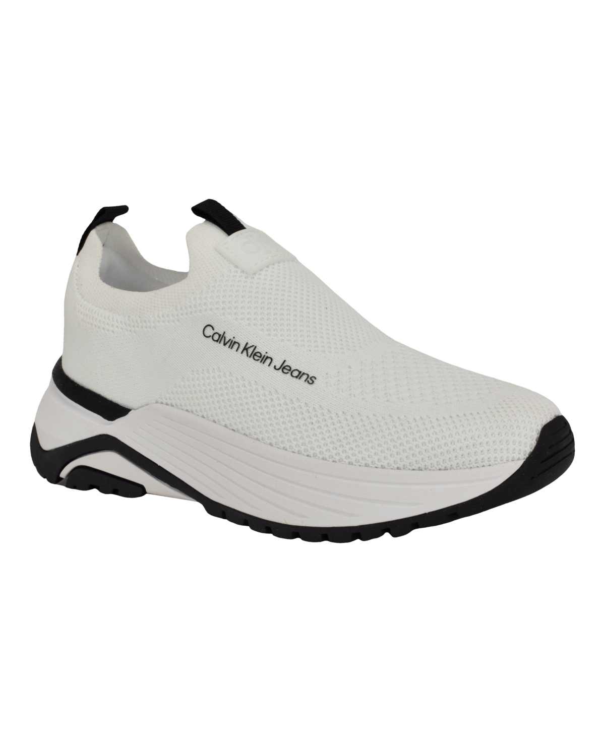 Calvin Klein Women's Alvea Round Toe Lace-up Casual Sneakers In White
