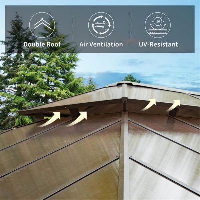 10'X12' Hardtop Gazebo for Outdoor Garden & Patio