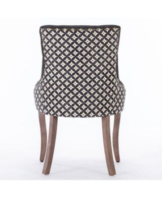 Mid-Century Modern Dining Chair with Intricate Slot Seam Backrest and Solid Wood Frame