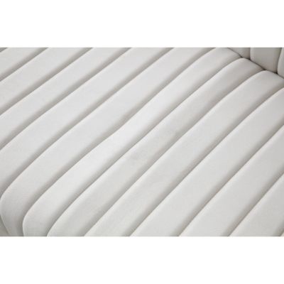 Streamdale Modern Beige Velvet Sectional Sofa with Pillows