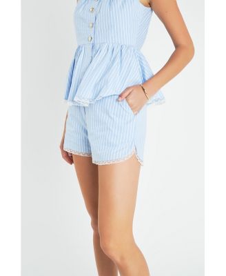 Women's Striped Shorts