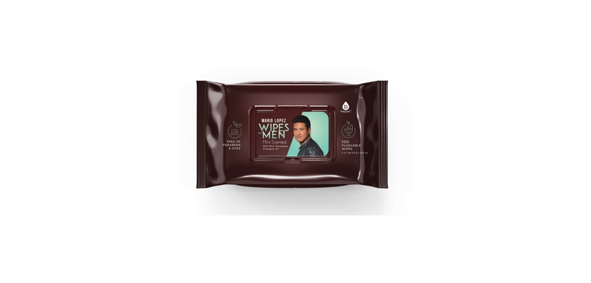 Mario Lopez 12 Pack of Flushable Man Wipes (1200 Mint Scented Wipes)