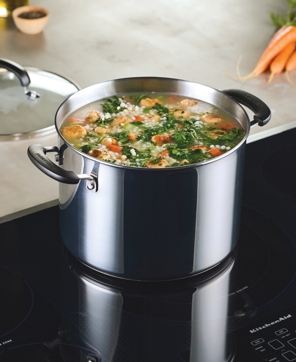 Farberware Brilliance Stainless Steel 8-qt. Stockpot With Lid In Silver