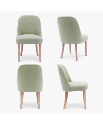 Mid-Century Modern Upholstered Boucle Dining Chair (Set of 4)