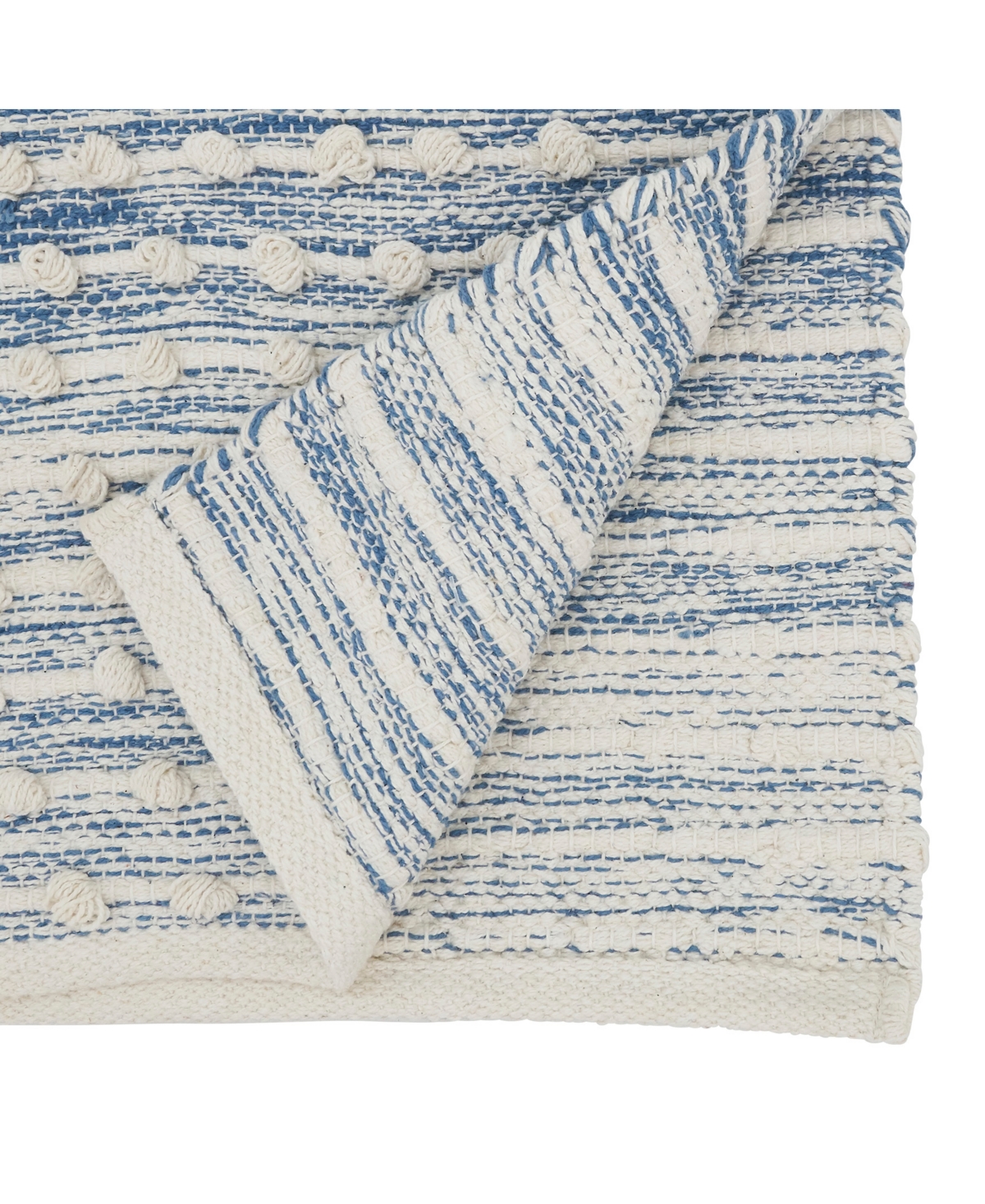 Saro Lifestyle Artisan Woven Stripe Diamond Table Runner, 16"x72" In Turqouise
