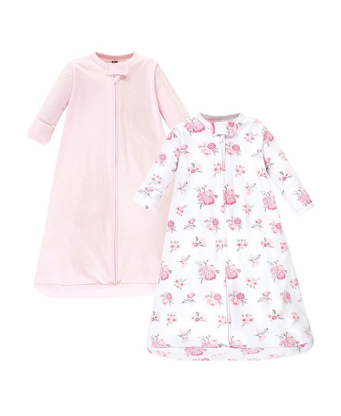 Hudson Baby Baby Girls Cotton LongSleeve Wearable Sleeping Bag, Sack