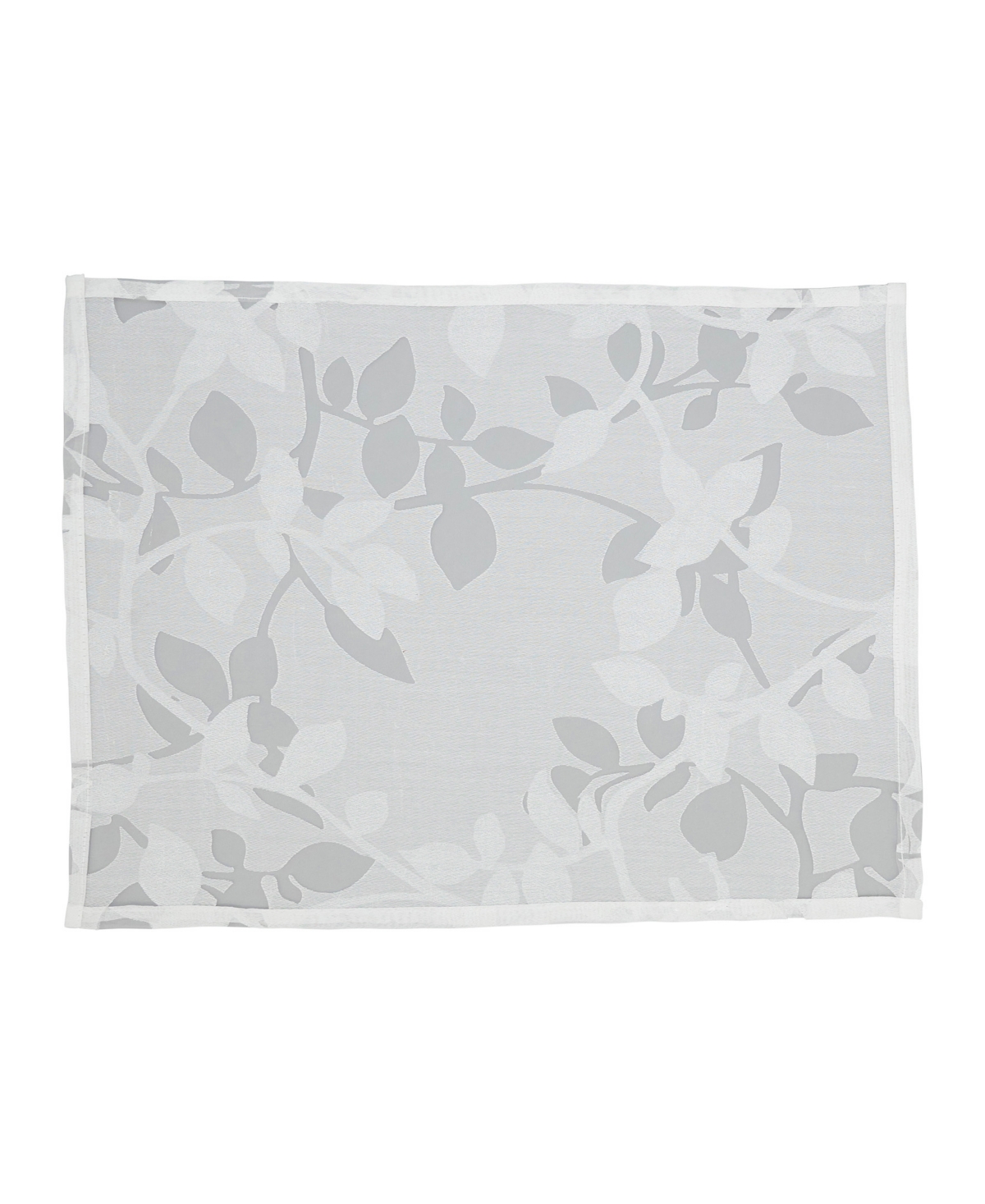Saro Lifestyle Sheer Elegance Burnout Voile Vine Design Placemat Set Of 4, 13"x19" In White